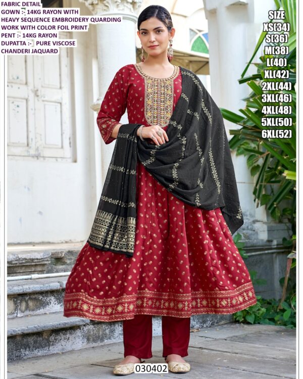 Women's Stylish Anarkali Suit Set With Embroidery