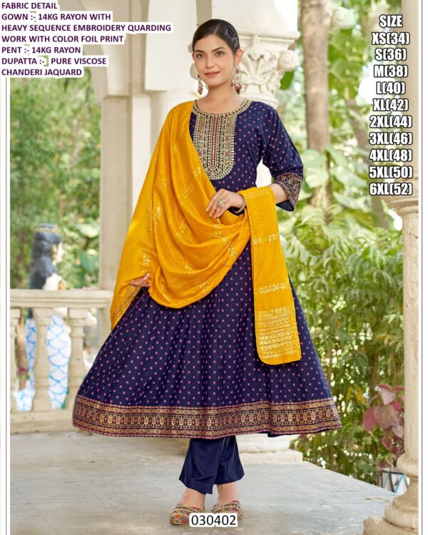 Women's Stylish Anarkali Suit Set With Embroidery