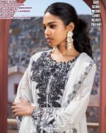 Designer Mul Chanderi Suit Set With Embroidery For Women