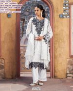 Designer Mul Chanderi Suit Set With Embroidery For Women