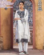 Designer Mul Chanderi Suit Set With Embroidery For Women