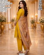 Premium Designer Cotton Suit Set With Embroidery And Handwork For Women