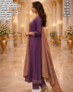 Premium Designer Cotton Suit Set With Embroidery And Handwork For Women