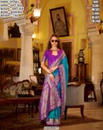 Elegant Party Wear Saree For Women With Rich Weaving Design
