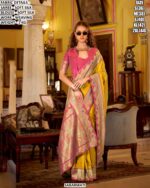 Elegant Party Wear Saree For Women With Rich Weaving Design