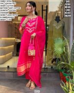 Premium Designer Viscose Silk Suit Set With Embroidery For Women