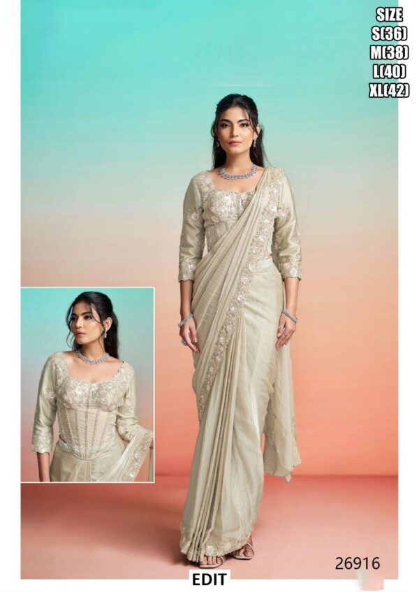 Premium Designer Saree With Statement Jacket For Women