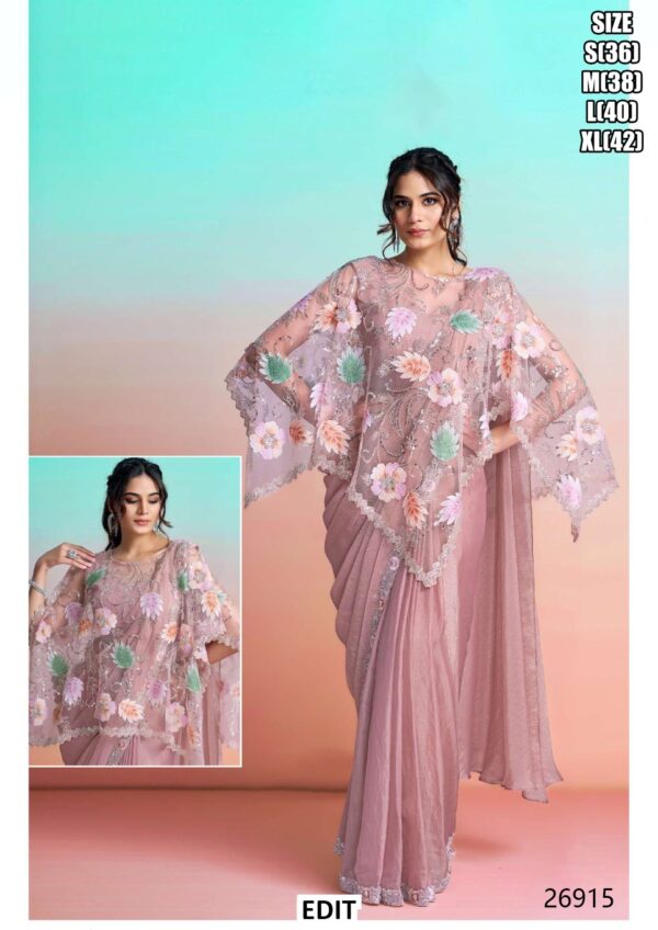 Premium Designer Saree With Statement Jacket For Women