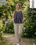 Linen Cotton Checks Co Ord Set For Women