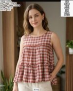 Linen Cotton Checks Co Ord Set For Women