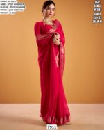 Premium Poly Shimmer Saree With Rich Zari Weaving For Women