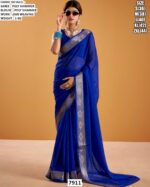 Premium Poly Shimmer Saree With Rich Zari Weaving For Women