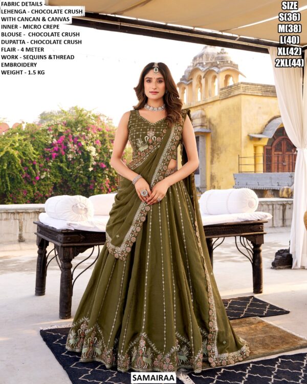 Women's Beautiful Lehenga Choli Set With Embroidery Work