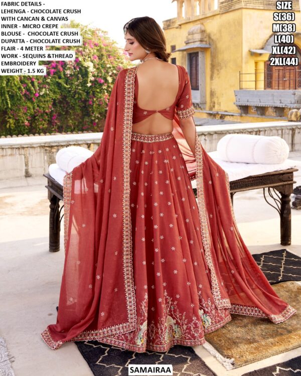 Women's Beautiful Lehenga Choli Set With Embroidery Work