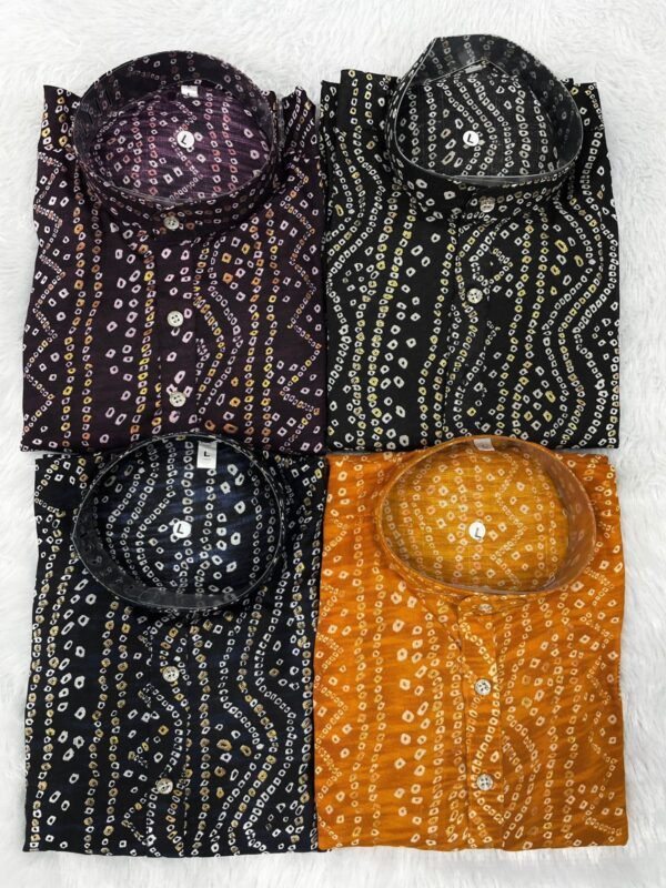 Men’s Cotton Kurta Pajama With Foil Print Design