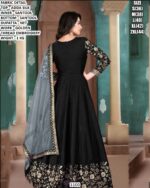 Premium Adda Silk Gown Set With Golden Thread Embroidery For Women