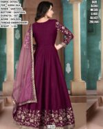 Premium Adda Silk Gown Set With Golden Thread Embroidery For Women