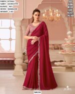 Elegant Party Wear Saree With Banglori Work For Women
