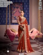 Viscose Zari Tissue Saree With Heavy Bead And Zari Embroidery