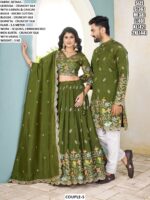 Designer Couple Collection Lehenga Choli And Men Kurta Set