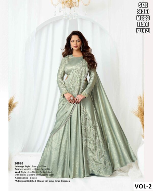 Premium Versace Illusion Saree With Beads Hand Work For Women