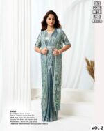 Premium Versace Illusion Saree With Beads Hand Work For Women