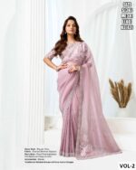 Premium Versace Illusion Saree With Beads Hand Work For Women