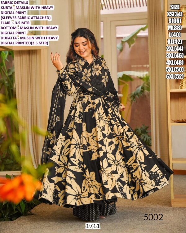 Women’s Occasion Wear Maslin Kurta Set With Dupatta