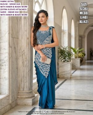 Elegant Occasion Wear Saree For Women With Beaded Detailing