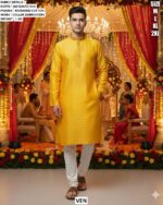 Premium Heavy Jacquard Silk Designer Kurta For Men