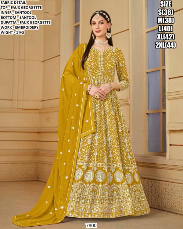 Elegant Party Wear Faux Georgette Suit Set For Women