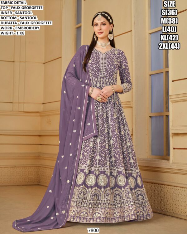 Elegant Party Wear Faux Georgette Suit Set For Women