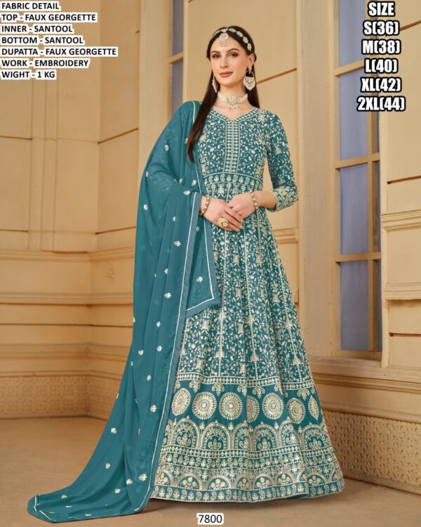 Elegant Party Wear Faux Georgette Suit Set For Women