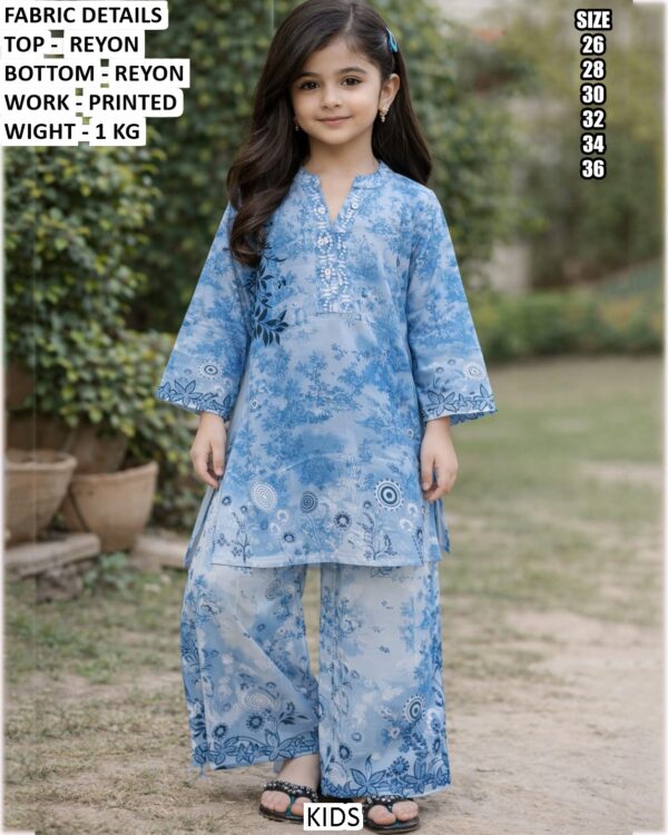 Premium Mal Satin Printed Kids Co Ord Set