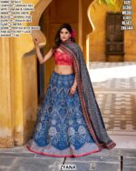 Elegent Vaishali Silk Designer Lehenga Set With Maslin Silk Dupatta