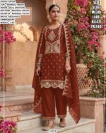Stylish Rangoli Crush Suit Set With Sequance Embroidery Work