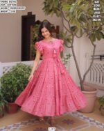 Beautiful Cotton Embroidered Dress For Women