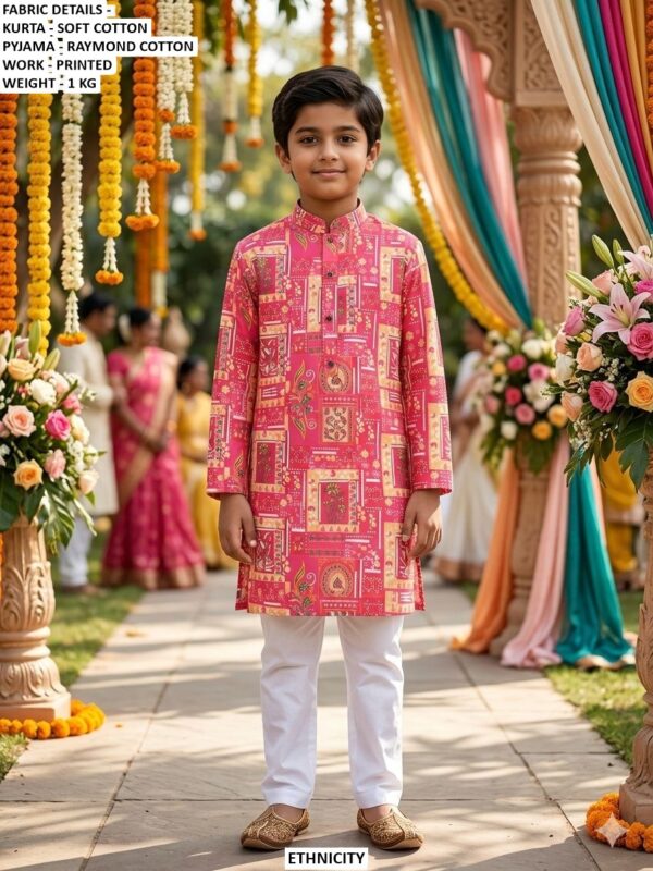 Kids Designer Kurta Pajama Set For Festive Wear