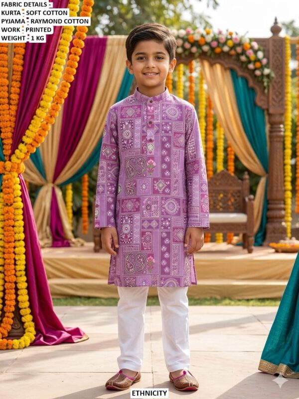 Kids Designer Kurta Pajama Set For Festive Wear