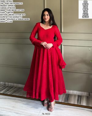 Premium Sequence And Thread Work Anarkali Dress