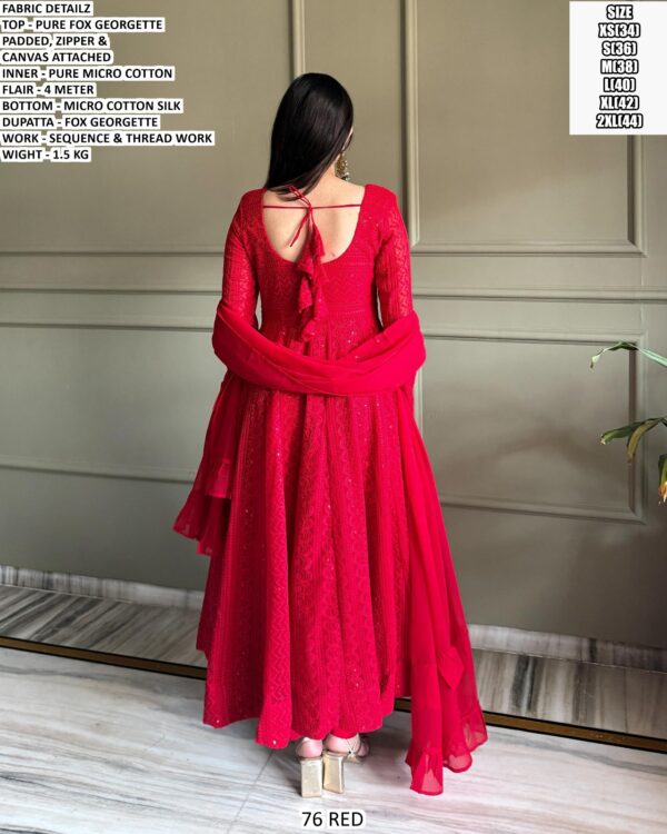 Premium Sequence And Thread Work Anarkali Dress