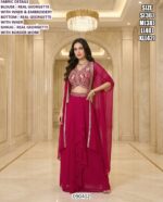 Stylish Ethnic Palazzo Set With Border Work Shrug