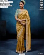 Beautiful Pure Fancy Tissue Saree With Sequence And Embroidery Handwork