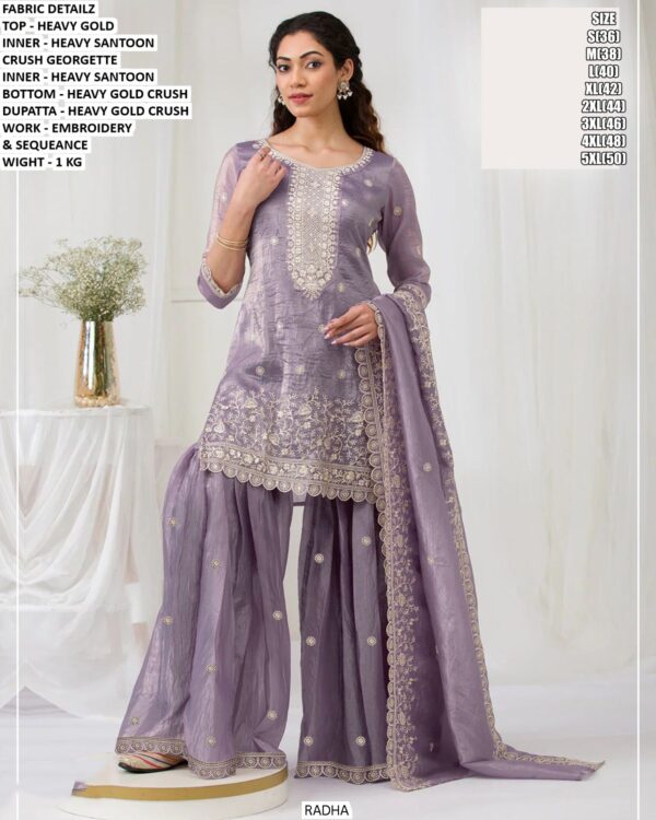 Premium Embroidery Palazzo Suit Set With Sequence Work