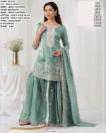 Premium Embroidery Palazzo Suit Set With Sequence Work