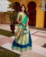 Designer Soft Silk Lehenga Set For Women With Sequence Thread Embroidery