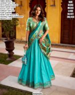 Designer Soft Silk Lehenga Set For Women With Sequence Thread Embroidery