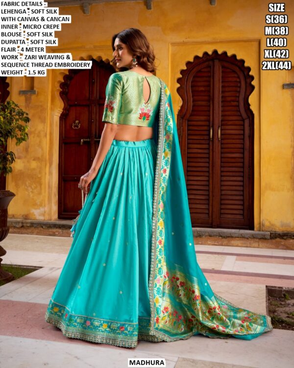 Designer Soft Silk Lehenga Set For Women With Sequence Thread Embroidery