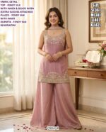 Elegant Party Wear Skirt Set For Women With Border Handwork Shrug