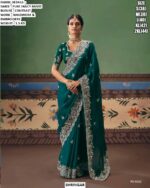 Beautiful Pure Fancy Based Saree With Handwork And Embroidery